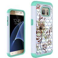 Galaxy S7 Case, HLCT Rugged Shock Proof Dual-Layer Case for Samsung Galaxy S7 (2016) (Owl Blue) N13