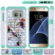 Galaxy S7 Case, HLCT Rugged Shock Proof Dual-Layer Case for Samsung Galaxy S7 (2016) (Owl Blue) N17