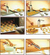 N.choice Aluminum Biscuit Cookie Maker Pump Press Machine Cake Decor 20 Moulds 4 Nozzles Silicone Cookie Stamp... N7