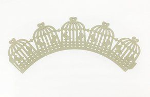 HUAL Cupcake Wrappers 50 Filigree Artistic Bake Cake Paper Cups Birdcage Lace Laser Cut Liner Baking Cup Muffin... N4