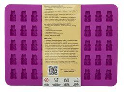 5 PACK - 250 Cavity SILICONE GUMMY BEAR MOLD by Yunigami - FDA Approved, Kid Approved, (Bonus Droppers + Recipes... N2
