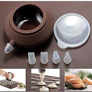 Sher Macaron Baking Decorating Pen Pastry Cream Cake Muffin 4 Nozzle Silicone Set N3