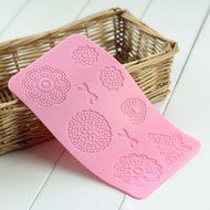 GogoForward Lace Flower Mat Butterfly Cake Fondant Stencil Pink Cake Decorating Moulds N3