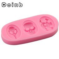Doinb 7pcs/Set Halloween Skull Witch Candy Cake Pastry Fondant Silicone Molds GJM-9100 N4