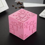 Truewon Rubik's Cube Subwoofer Magic Bluetooth Speaker Creative Desktop Decoration Pink