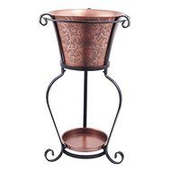 Old Dutch 19.75 x 32" Free Standing Solid Copper Etched Beverage Tub, 5 Galllon