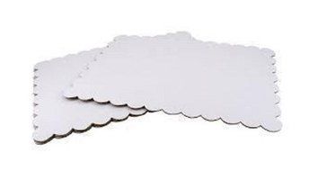 White Cardboard Cake Rectangle Base 11&quot; x 15.5&quot; 4 Pack Disposable 4382 NEW