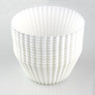 California Kitchenware Butterfield Silicone Cupcake Molds White (Set of 12)
