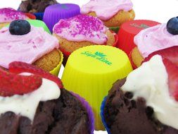 Silicone Baking Cups Reusable Cupcake Muffin Liners, Soap Molds.by siya line N2