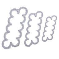 Sher 3pcs Petal Roses Flower Fondant Mold Fondant Cake Cookie Cutter Sugarcraft Tools Cake Tools for Cake Decoration N2