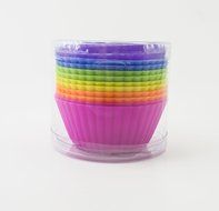 Index Kitchen: Set of 24 Silicone Baking Cups; Vibrant Colors; Dishwasher Safe; BPA Free; Non-stick; Easy to Clean... N5