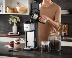 Mr. Coffee Grind n Brew Coffeemaker with Built-In Grinder and Travel Mug, SCGB200 N6