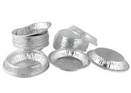 Aluminum Foil Mini Pie Pans/Tart Pans 3 7/8&quot; For Tarts, Mini Pies, Pastries, With Plastic Lid 20 Sets. N3