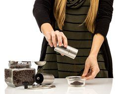 Premium Manual Coffee Grinder | High Quality Adjustable Ceramic Burr | Professional Stainless Steel | Hand Crank... N6