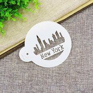 Y&amp;XL&amp;H Paris, London, New York Skylines Cookie Stencil Set,Stencils Decorations for Cakes,Cake Craft Stencils, N3