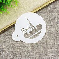 Y&amp;XL&amp;H Paris, London, New York Skylines Cookie Stencil Set,Stencils Decorations for Cakes,Cake Craft Stencils, N4