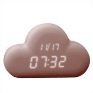 Generic Digital Clock in Cloud Shape Dark Brown