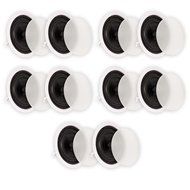 Theater Solutions TSS8C In Ceiling 8" Speakers Surround Sound Home Theater Deluxe 5 Pair Pack 5TSS8C