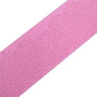 Sher Large Lotus Silicone Cake Border Mat, Silicone Mold Lace Cake Molds Fondant Tools, Sugar Lace Mats, N3