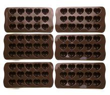 Bekith Heart Shaped Silicone Mold for Chocolate, Jelly and Candy - 15-piece Per Mold (Set of 6) N2