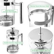 LINKYO French Coffee Press - Stainless Steel Coffee Maker 34oz, 1L N10