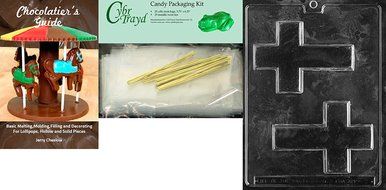 Cybrtrayd R003 Cross Chocolate Candy Mold with Exclusive Cybrtrayd Copyrighted Chocolate Molding Instructions... N6