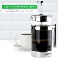 LINKYO French Coffee Press - Stainless Steel Coffee Maker 34oz, 1L N11