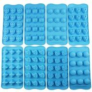Candy Making Molds, 8 PCS YYP [Smile Face, Star, Apple, Sailboat, Sun, Diamond and Flower Mold] Silicone Candy... N5