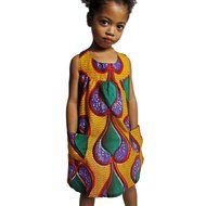 Kids Dress,Morecome Girls Kids Short Sleeve Clothes Africa Print Tops Dress N4