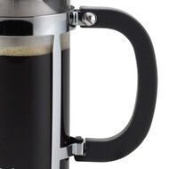 BonJour Coffee Stainless Steel French Press with Glass Carafe, 12.7-Ounce, Bijoux, Black Handle N5