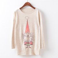 Knit Sweater,Morecome Womens Christmas Batwing Long Sleeve Loose Knitwear Tops (D) N16