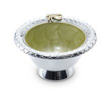 Julia Knight Queen Bee Pedestal Bowl, 5-Inch, Kiwi N7