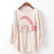 Knit Sweater,Morecome Womens Christmas Batwing Long Sleeve Loose Knitwear Tops (D) N19