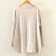 Knit Sweater,Morecome Womens Christmas Batwing Long Sleeve Loose Knitwear Tops (D) N21