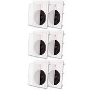 Acoustic Audio MT8 In Wall 8" Speaker 3 Pair Pack 2 Way Home Theater 1800 Watt MT8-3PR