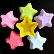 Qianle Silicone Cake Molds Baking Cups Mold Reusable Star Shape Mold N2