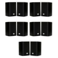 Acoustic Audio AA351B Indoor Outdoor 2 Way Black Speakers 2500 Watt 5 Pair Pack AA351B-5Pr