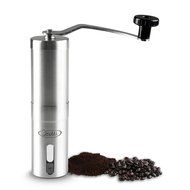 Manual Coffee Grinder - Precision Burr Mill for Gourmet Coffee Brewing - Brushed Stainless Steel Espresso Grinder N8