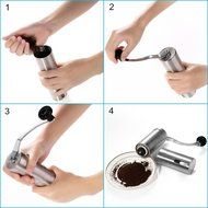Manual Coffee Grinder KAYSION Coffee Grinder Hand Crank with Conical Ceramic Burr Adjustable Grind Size Grade... N7