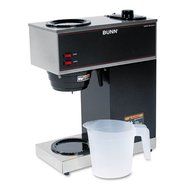 Pour-O-Matic Two-Burner Pour-Over Coffee Brewer, Stainless Steel, Black