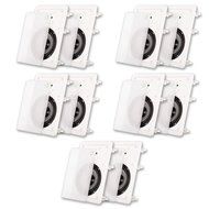 Acoustic Audio CS-IW620-5PR 250 Watt 6.5" 2-Way Home Theater In-Wall/Ceiling Speakers (5-Pair)