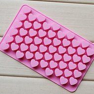 Y&amp;XL&amp;H Love Heart Shape Chocolate Tray, Silicone 55 Holes(Color Randoms)