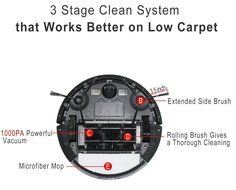 Volca Robot Vacuum Cleaner and Mop, Vacuuming Sweeping and Mopping All-in-one, Auto Charge Virtual Wall Remote... N8