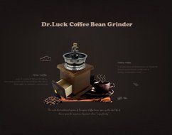 Dr.Luck Manual Coffee Bean Hand Grinder Spice Herbs Vintage Style Wooden Retro Burr Mill,Strong And Durable Hand... N5
