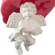 FLY Accordion Angel 3D Silicone Fondant Cake Mold For Cake Decorating Baking Mould,Pink N3