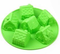 Charmed 3d Mini Houses Bundt Cake Soap Christmas Gift Gingerbread Houses Silicone Mold N3