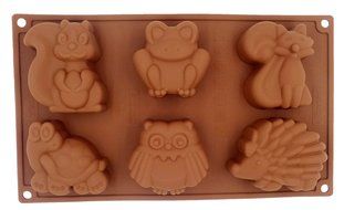 Yunko 6 Animal Silicone Cake Baking Mold Cake Pan Muffin Cups Handmade Soap Moulds Biscuit Chocolate Ice Cube...