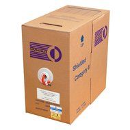 Grandmax CAT6 550MHz Shielded Solid Bulk Cable, 1000ft, STP Pull Box, CMR Rated, 100% Pure Copper, Multiple Colors... N66
