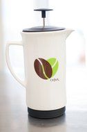 Ceramic French Coffee Press With Stainless Steel Plunger to Make Fresh Coffee or Tea. Includes a Cosy for Keeping... N4