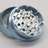 Sharp Stone Official Authentic Large 4 Piece Grinder Hard Top 2.5 Inches Chrome Blue + Free Performance Technology... N5